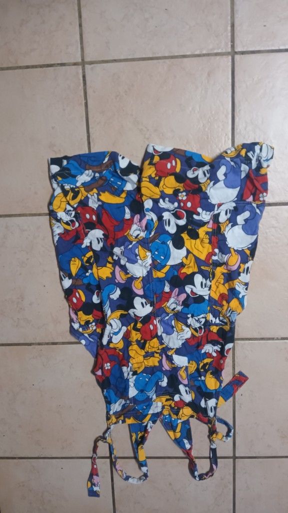 Disney Size 4 The Sensational Six Tie Strap Light Weight Linen Rayon Shortalls