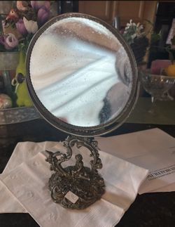 Antique Silver Plate Mirror