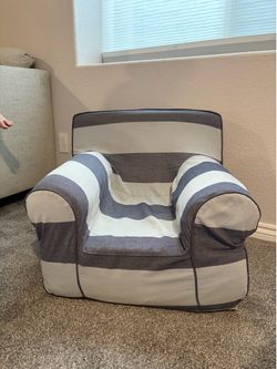Pottery Barn Kids Anywhere Chair – Gray Stripe – $50 OBO