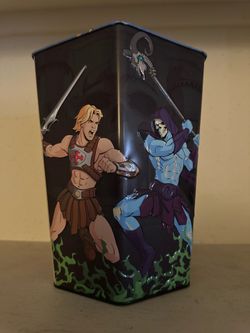 Masters of the Universe Hexagon Popcorn Bucket Tin He-Man Skeletor Cinemark NEW