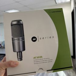 Brand New Audio Technica AT3035 Condenser Microphone with Case & Mic Cable