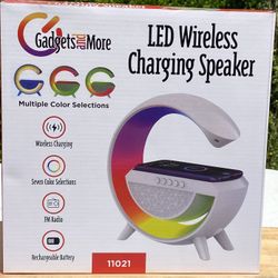 LED Wireless Charging Speaker Seven Color Selections, FM Radio The LED Wireless Charging