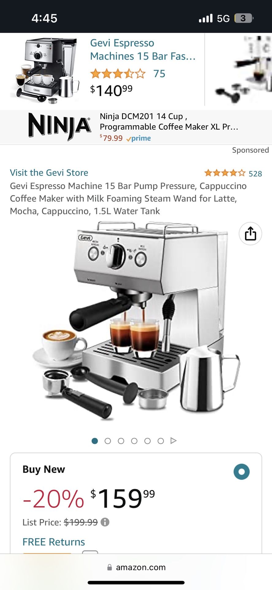 GEVI ESPRESSO MACHINE