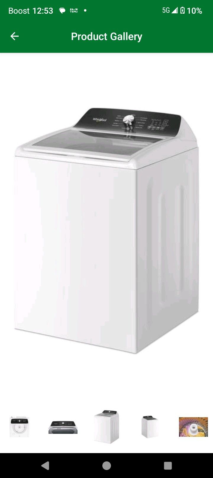 **BRANDNEW WHIRLPOOL WASHER**