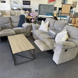 Ashley Reclining Sofa And Loveseat 
