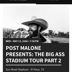 2 Post Malone Concert Tickets (El Paso)