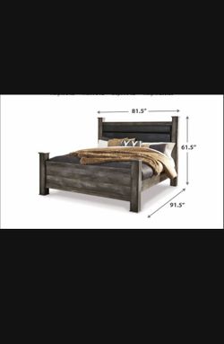 King bed with Mattress and frame (Adjustable)