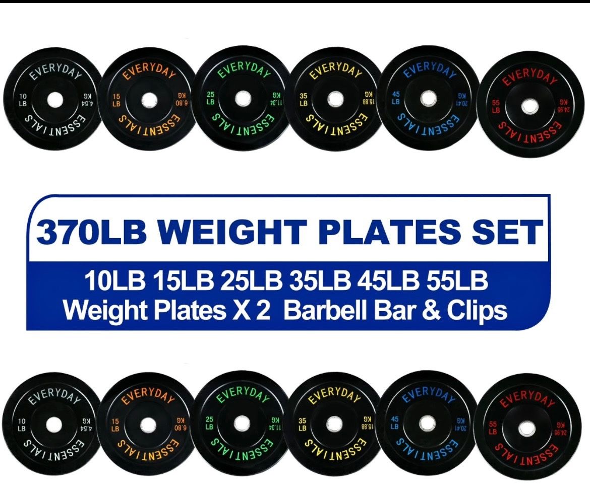 New 370 pounds bumper weights