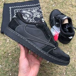 Jordan 1 travis scott black phantom sz 4-13