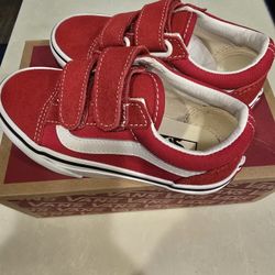 Vans Little Kids Old School V Shoes Red