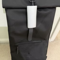Rains rolltop rucksack backpack waterproof black 