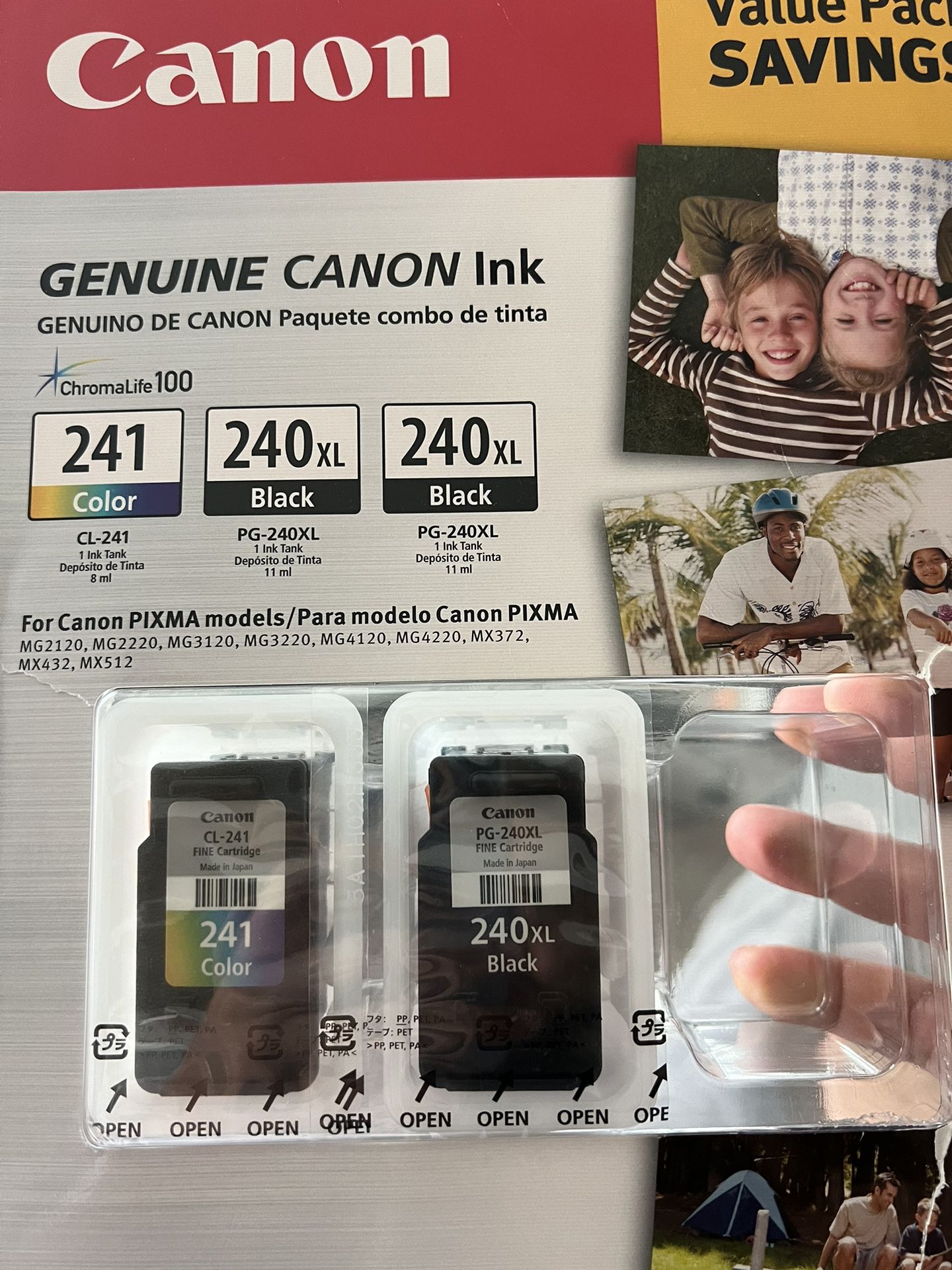 Canon Ink 241 & 240xl Cartridge New