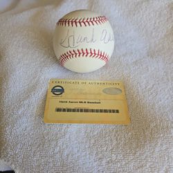 Hank Aaron Signed Baseball