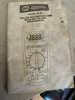 napa pro diagnostics (contact info removed), true blue 63,  automotive multimeter