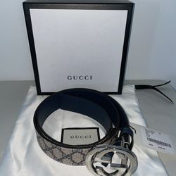 100% Authentic Gucci Supreme Belt With G Buckle - Size 90/36