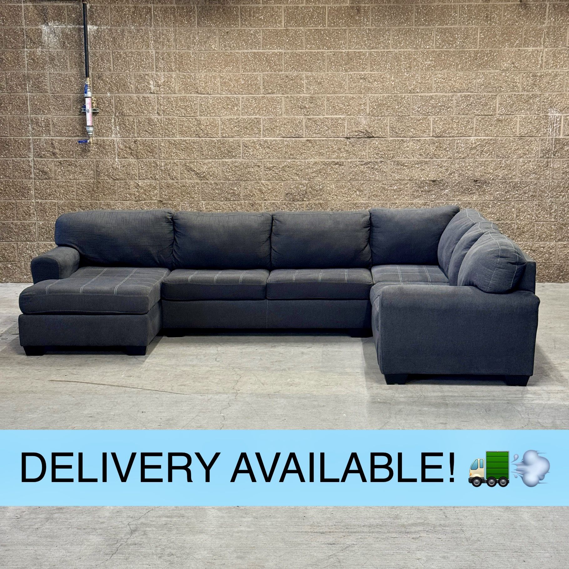 Gray U Sectional Couch Sofa from Ashley Furniture (DELIVERY AVAILABLE! 🚛💨)
