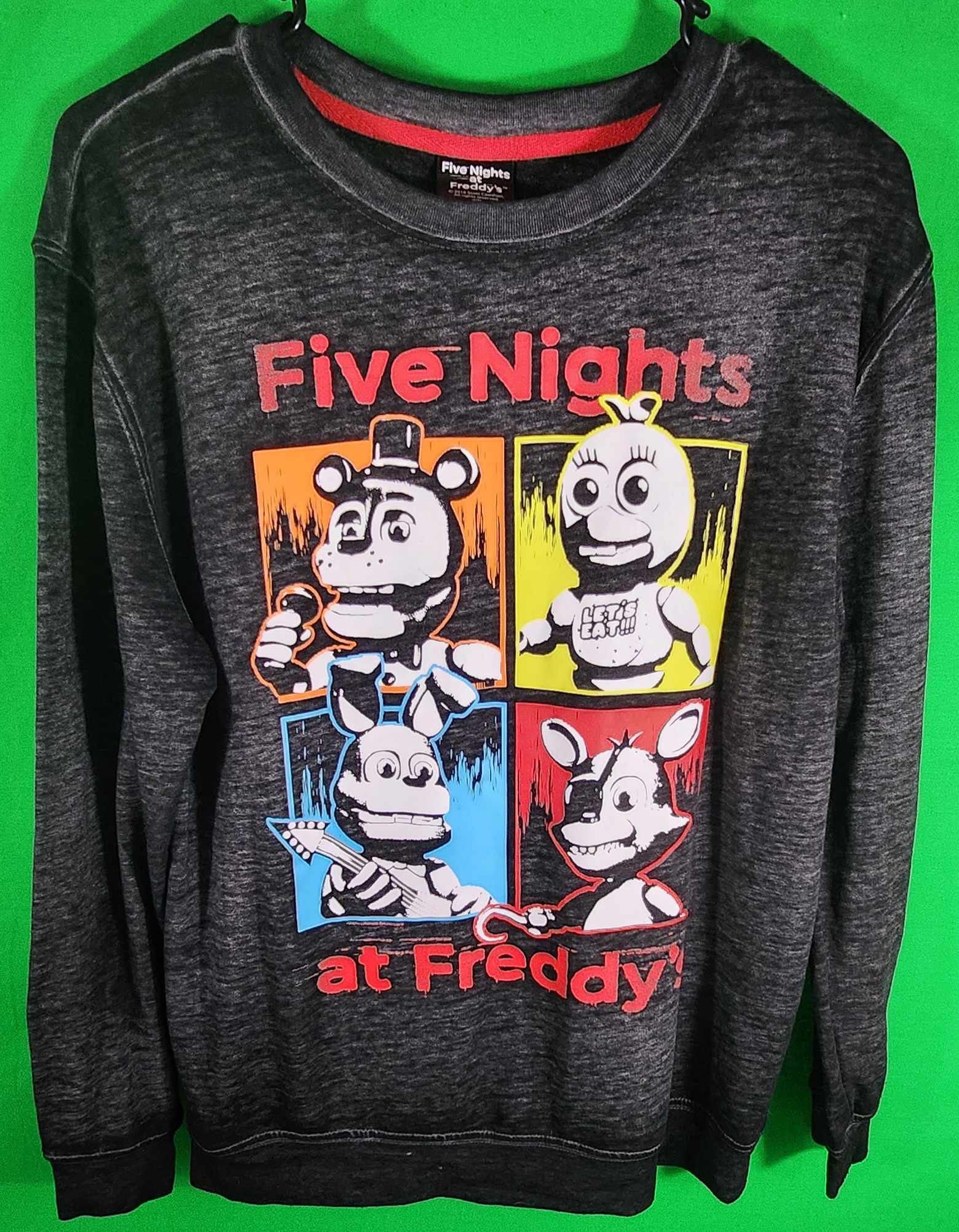 Five Nights At Freddy's 2016 Scott Cawthon Crew Neck Sweatshirt Gray Size L