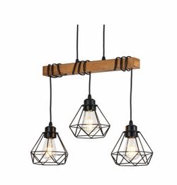 NEW Rustic Farmhouse 3-Light Pendant Light Fixture