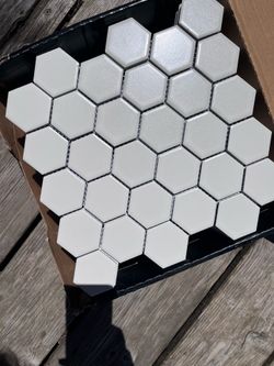 White 2x2 Hexagon Tile Sheets
