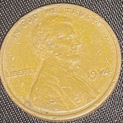 Extremely Rare Error Coin, 19Y4 Lincolnu Penny Date Error And Multiple Misprints 