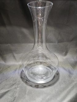 Vintage Princess House Crystal Heritage Wine Decanter Carafe 1980s Floral Etch