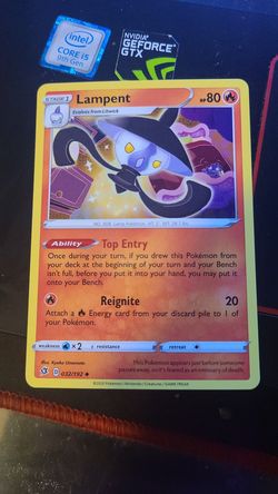 Pokemon Card - Lampent 032/102 -Rebel Clash New - Kids toy nintendo tcg