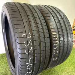 T797  255 40 21 102Y  Pirelli  Pzero  2 Used Tires 70%-80% Life 