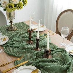 Cheesecloth Table Runner 10ft Gauze Boho Rustic table runners party decoration $5 each