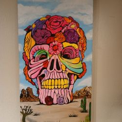 💀🌺 Sugar Skull Tall – ORIGINAL ART FOR SALE 🌺💀