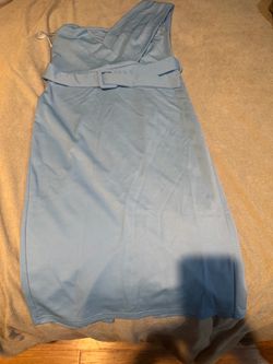 One shoulder baby blue  dress