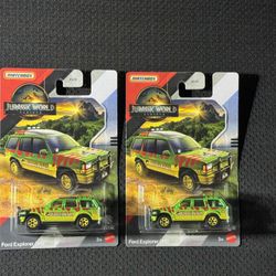 Matchbox Jurassic Park World Rebirth Movie MBX ‘93 Ford Explorer SUV Truck