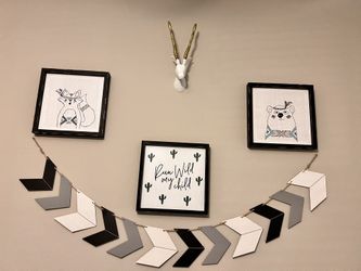 Woodland Theme Wooden Signs