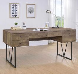 Home Office Writing Desk, with Brown Desk Chair