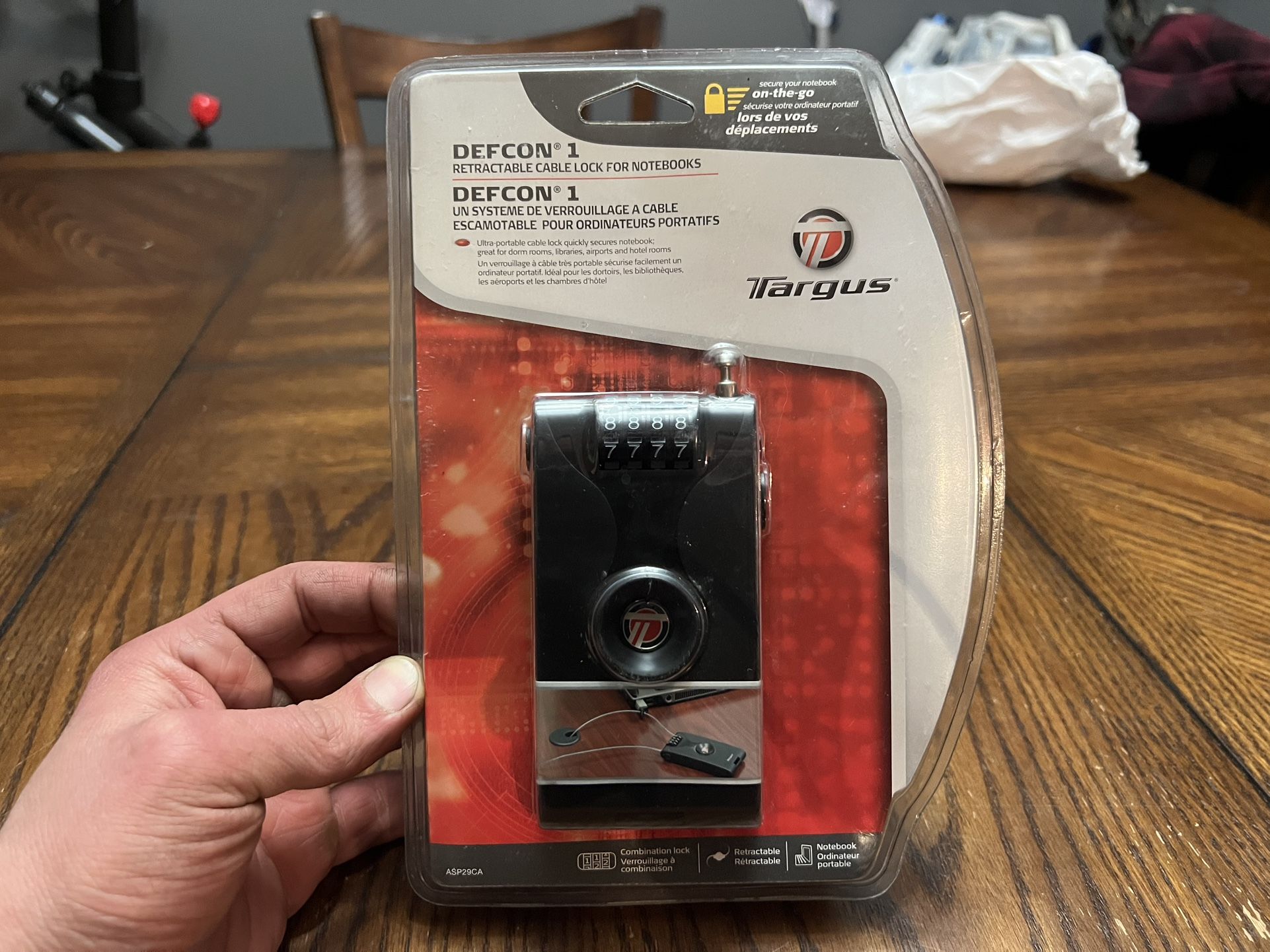 Targus Defcon 1 Laptop Notebook Table Lock 