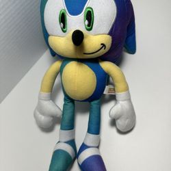 Sonic Blue Gradient Sonic The Hedgehog 8” Plush Doll Stuffed Toy Green Eyes