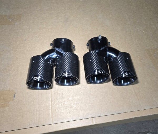BMW Quad Exhaust muffler Tips Real Carbon Fiber M performance for G20 G30 G22 G42 m340 330i f30