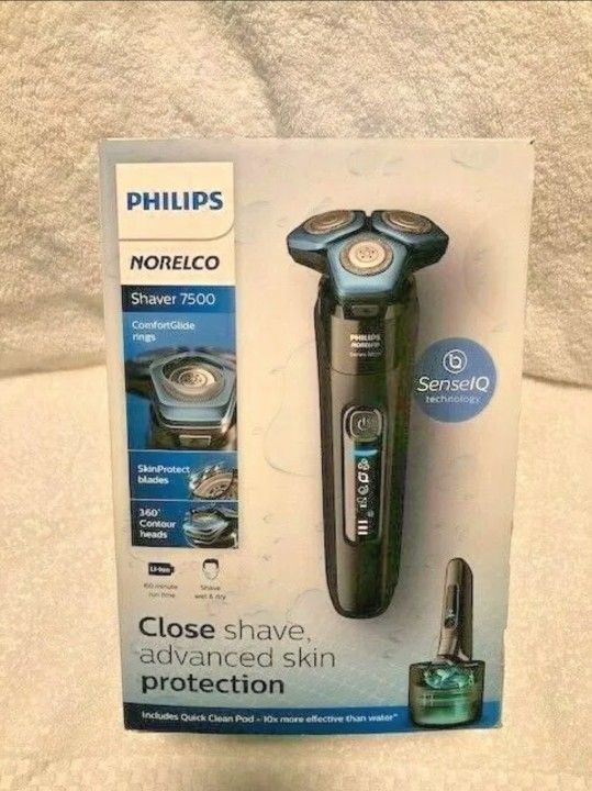 New Philips Norelco 7500 Chargeable Wet & Dry Electric Shaver S7783/84 SenseIQ