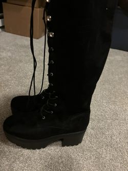 F21 Black Combat Boots 