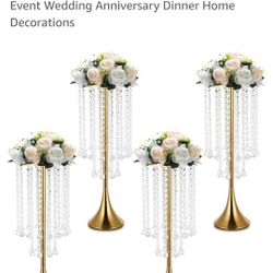 Tall Metal Gold Wedding Stands