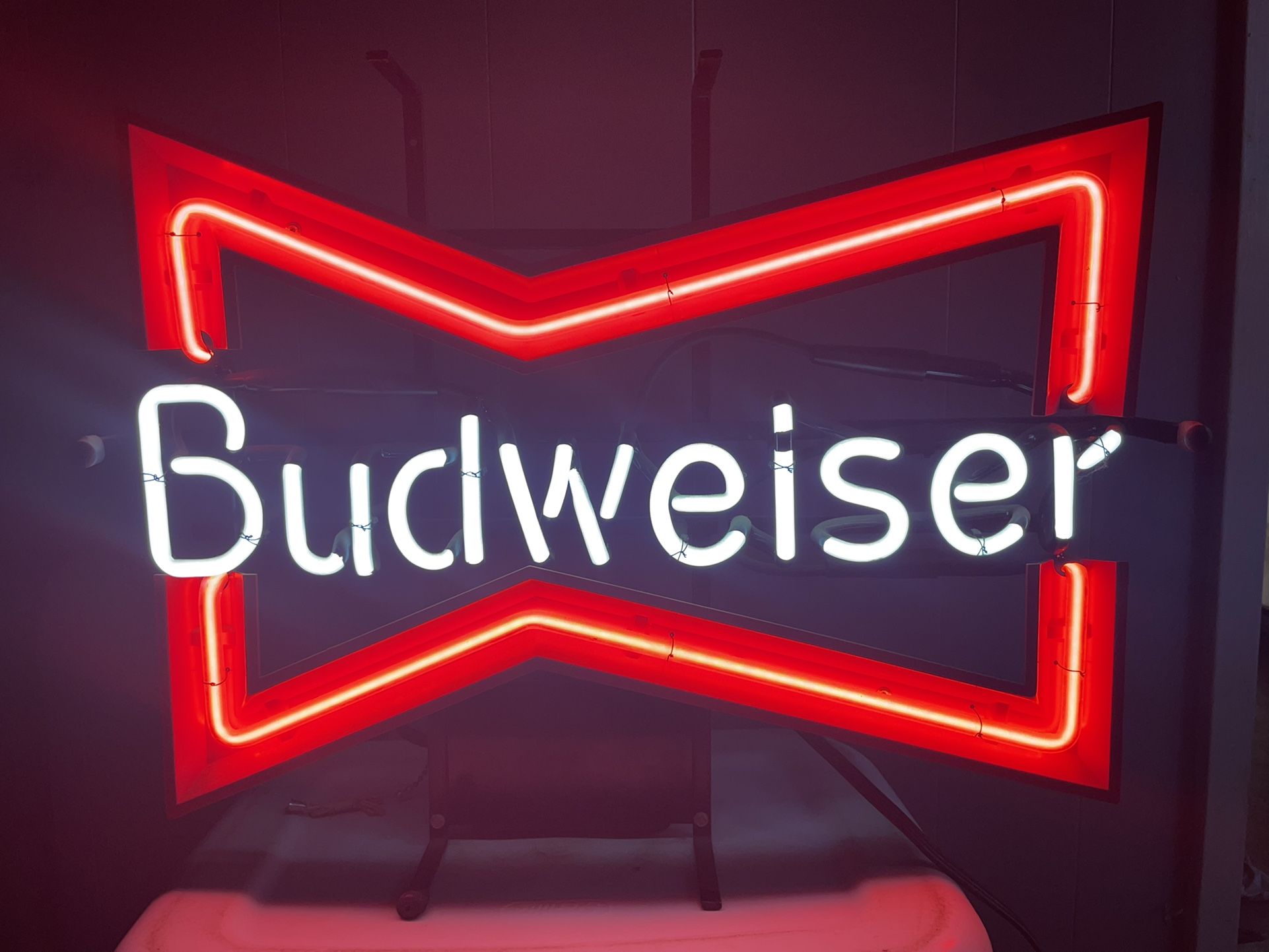 Vintage Budweiser Bow tie Neon Light 20in