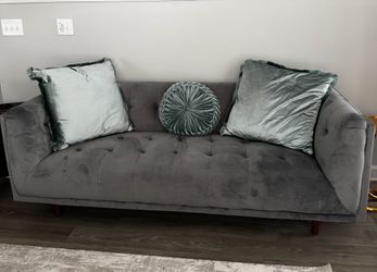 Modern Vintage Velvet Sofa