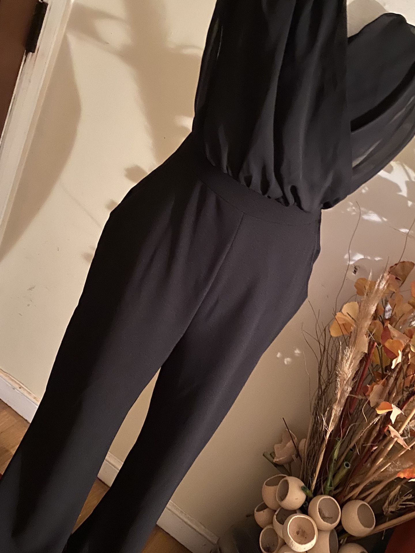 Black Strapless Jumpsuit Size M