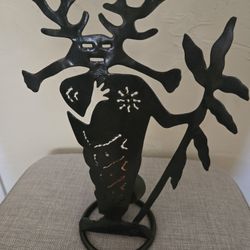 Vintage lazer cut silhouette of Cernunos 