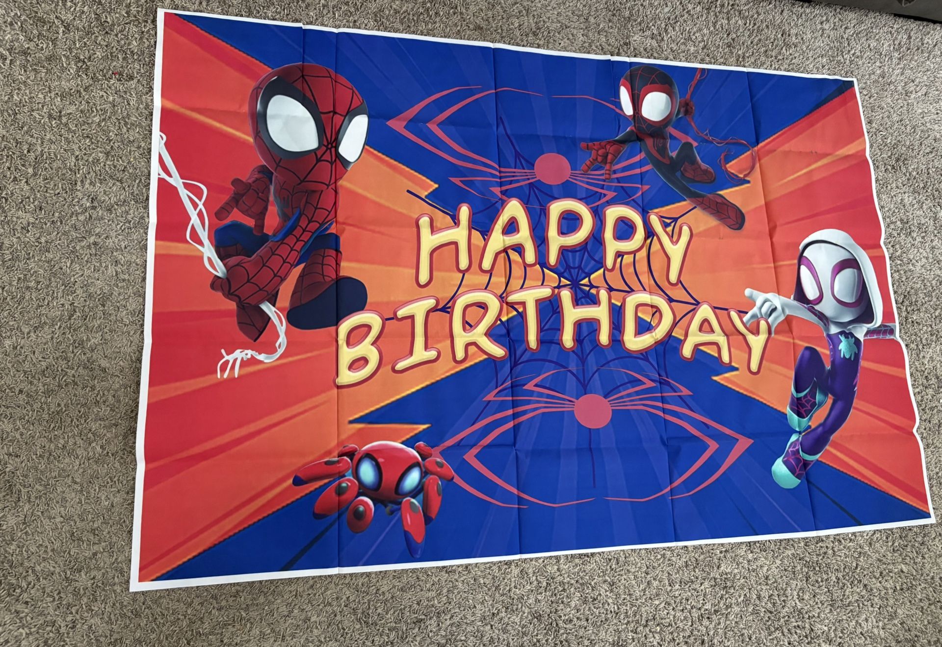 Spiderman New Backdrop 5x3 $10