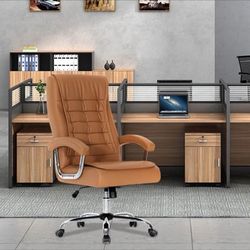 Brand New Brown Leather Office Chairs