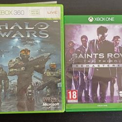 Halo Wars Xbox 360 and Saint Rowe Xbox One 