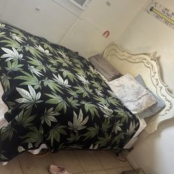 Full bed headboard mattress, boxspring