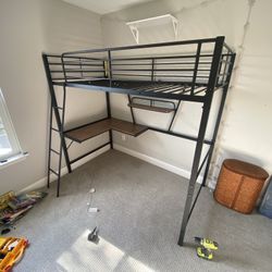 Twin Loft Bed With Desk And Shelf
