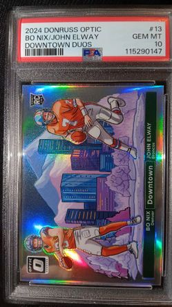 Bo Nix John Elway Dual Downtown Psa10 