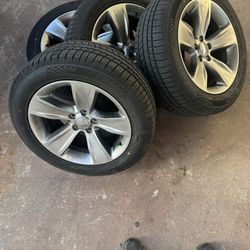 Challenger OEM Rims And Brand New Tires 